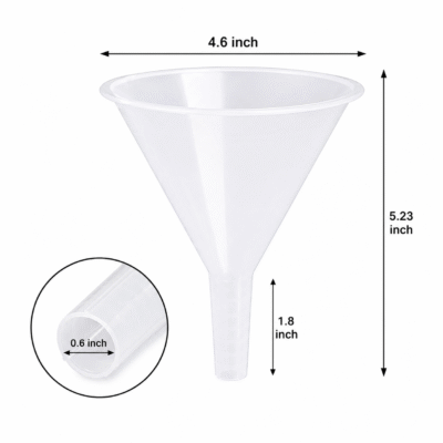 Clear 4.6" Plastic Funnel