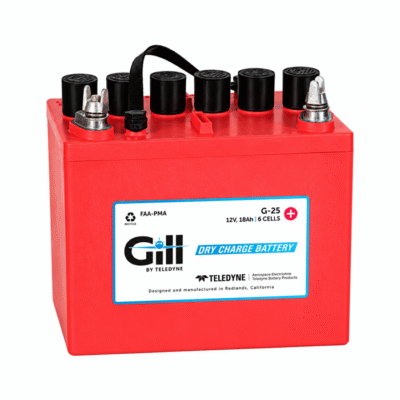 Gill G-25 Aircraft Battery – 12 Volt (Dry Charged)