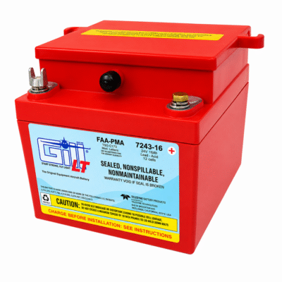 Gill 7243-16 Aircraft Battery – 24 Volt